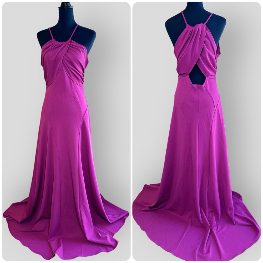 Zac Posen Magenta Evening Gown